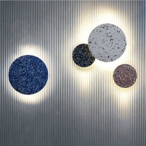 Terrazzo circular wall lamp decor