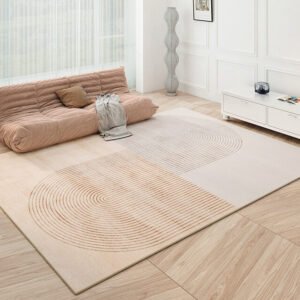 rectangular carpet design Nordic style and minimalistic