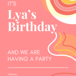 kids birthday e-card design style