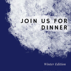 winter edition e-card design invitation dark blue and fluffy white color